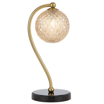 FELTON BALL TABLE LAMP BLACK MARBLE BASE