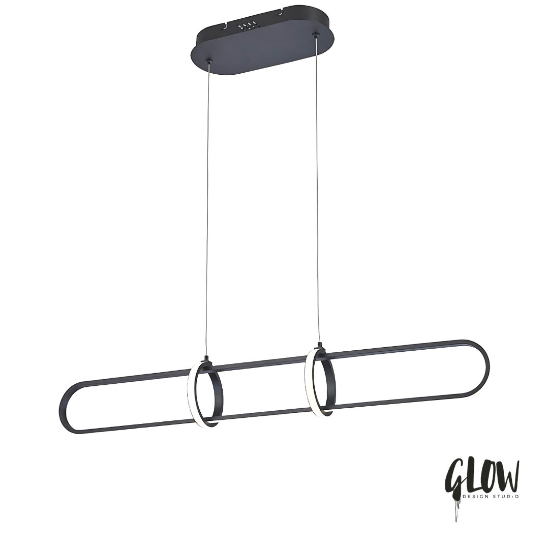 LEXINGTON Linear TriColour Selectable Matte Black LED Pendant