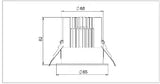 COBY Mini 10W Tri-Colour 60deg 72mm Downlight
