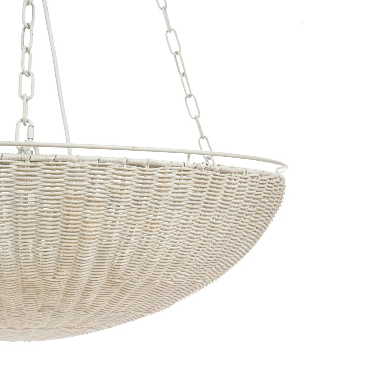 Cali Rattan Pendant-White