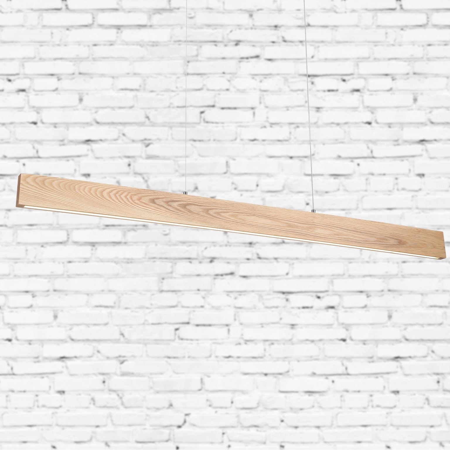 LANGTOFT Linear Ash Wood TriColour LED Pendant