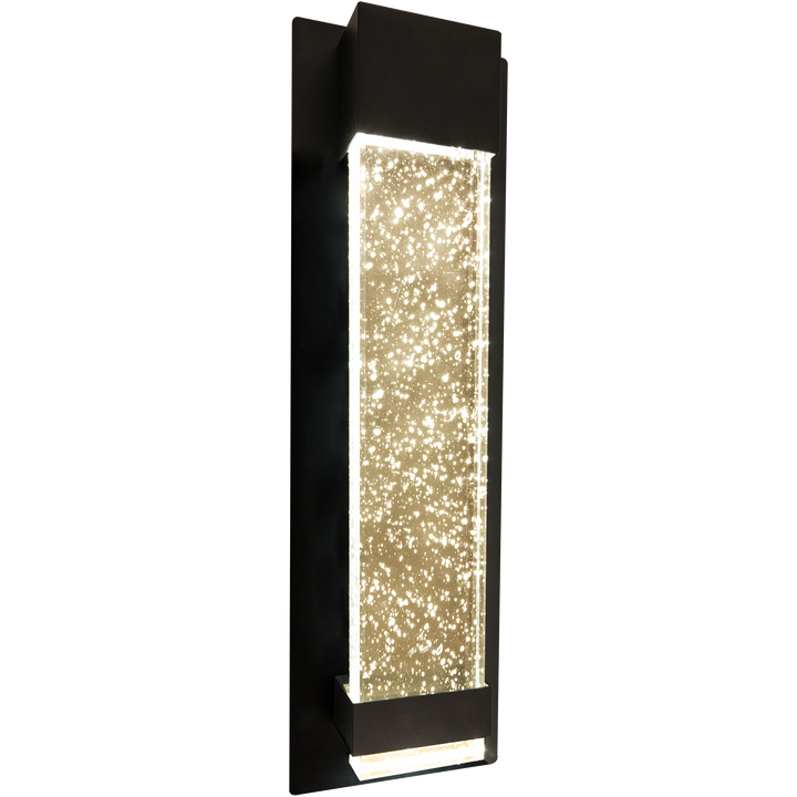 Calibo Coot Medium Rectangular Bubble Glass Weatherproof LED Exterior Wall Light