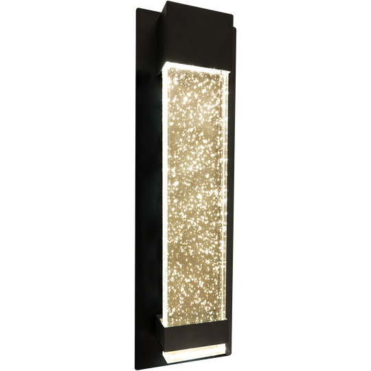 Calibo Coot Large Rectangular Bubble Glass Weatherproof LED Exterior Wall Light