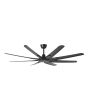 SANTORINI ceiling fan tri colour LED light accessory Black Matt