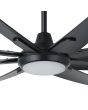 SANTORINI ceiling fan tri colour LED light accessory Black Matt