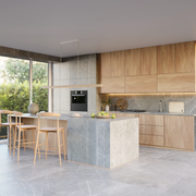 Calibo Avocent 2000mm Slim Timber Triangular Edge LED Linear Pendant photo 2