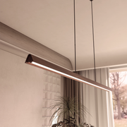 Calibo Avocent 2000mm Slim Timber Triangular Edge LED Linear Pendant photo 3