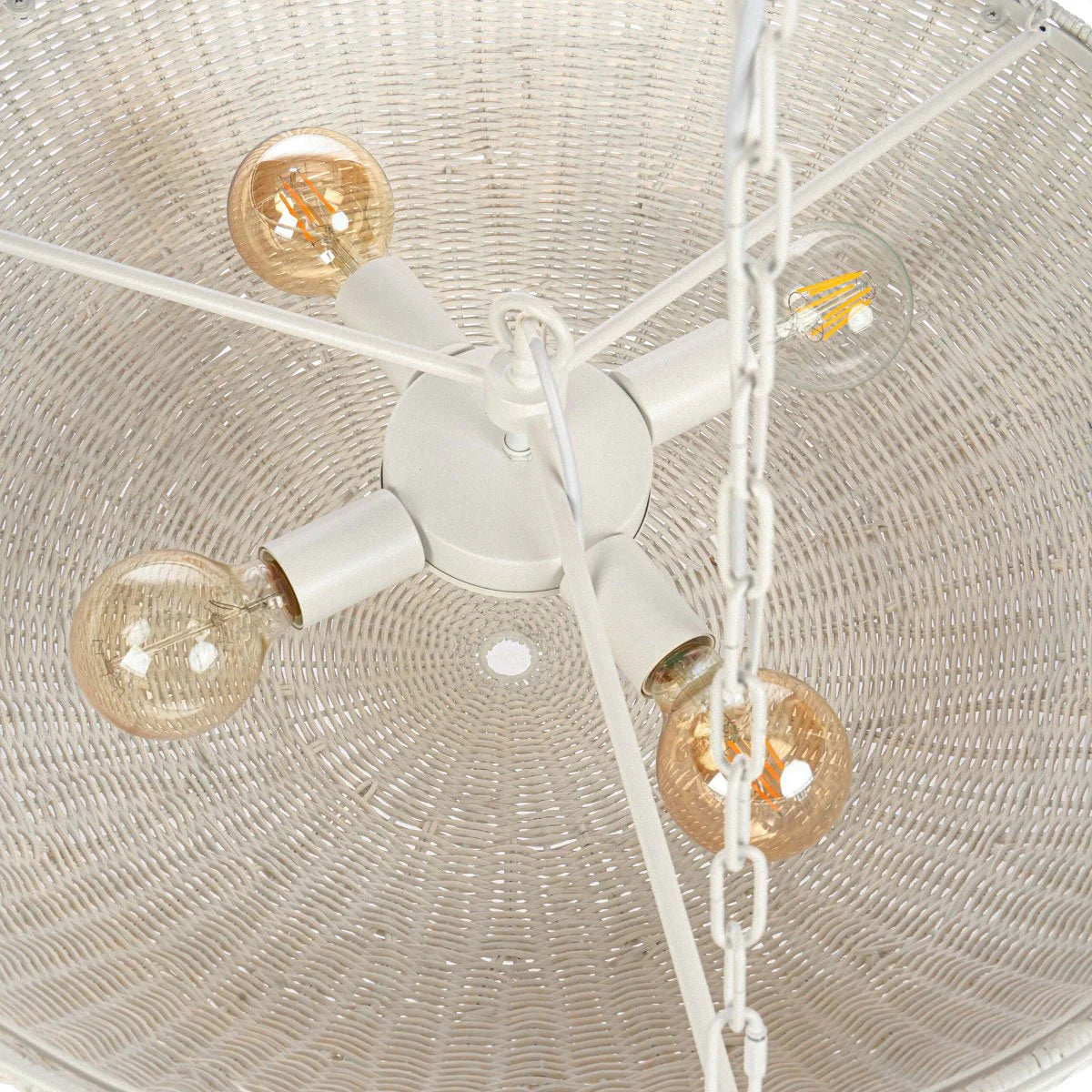 Cali Rattan Pendant-White