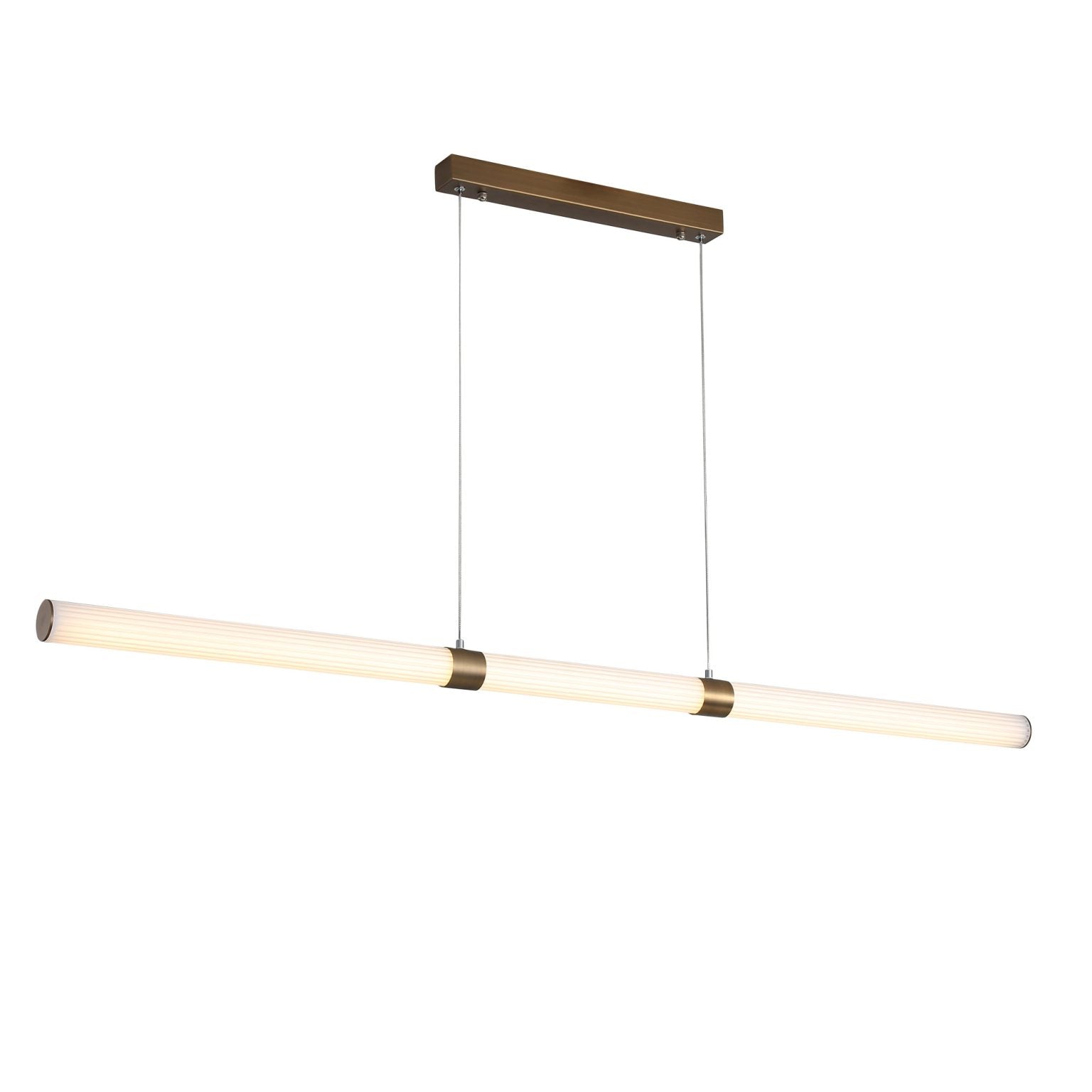 MAXWELL BRONZE Linear Ribbed TriColour LED Pendant