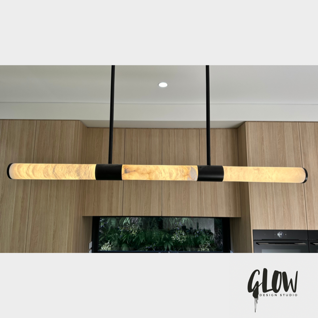 MADISON 1500 Spanish Marble Linear LED Pendant - Black