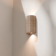 Calibo Orville 600mm Travertine Stone Slim Outdoor LED Wall Light photo 2