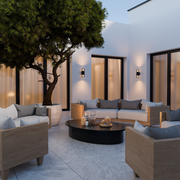 Calibo Bright Cylinder Outdoor LED Wall Light with Linear Fin Detailing photo 3