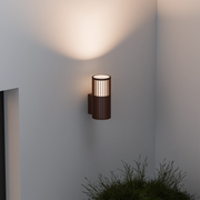 Calibo Bright Cylinder Outdoor LED Wall Light with Linear Fin Detailing photo 4