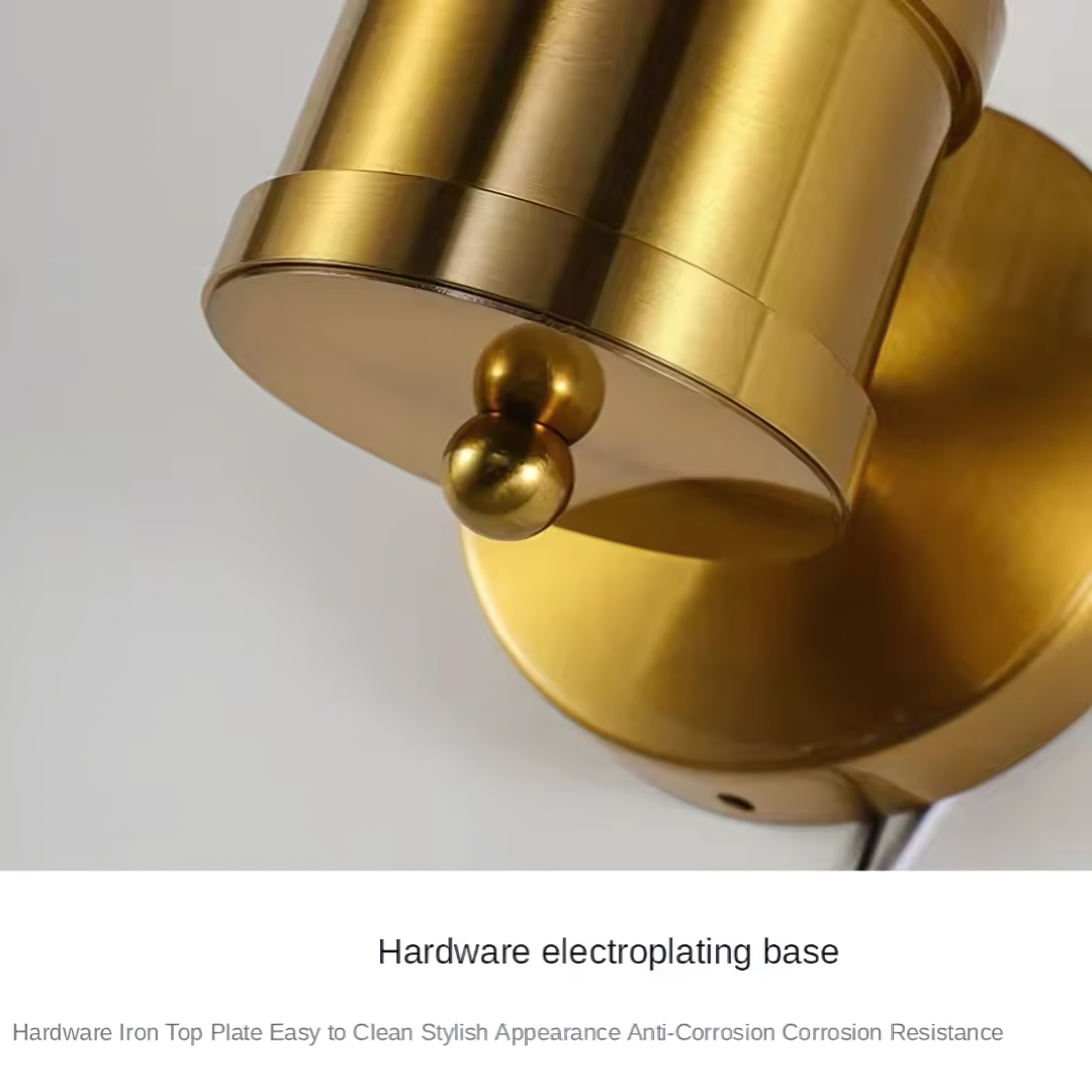 Park Lane Antique Brass and Ribbed Glass Wall Light