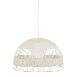 Fortaleza Rattan Pendant - Large White