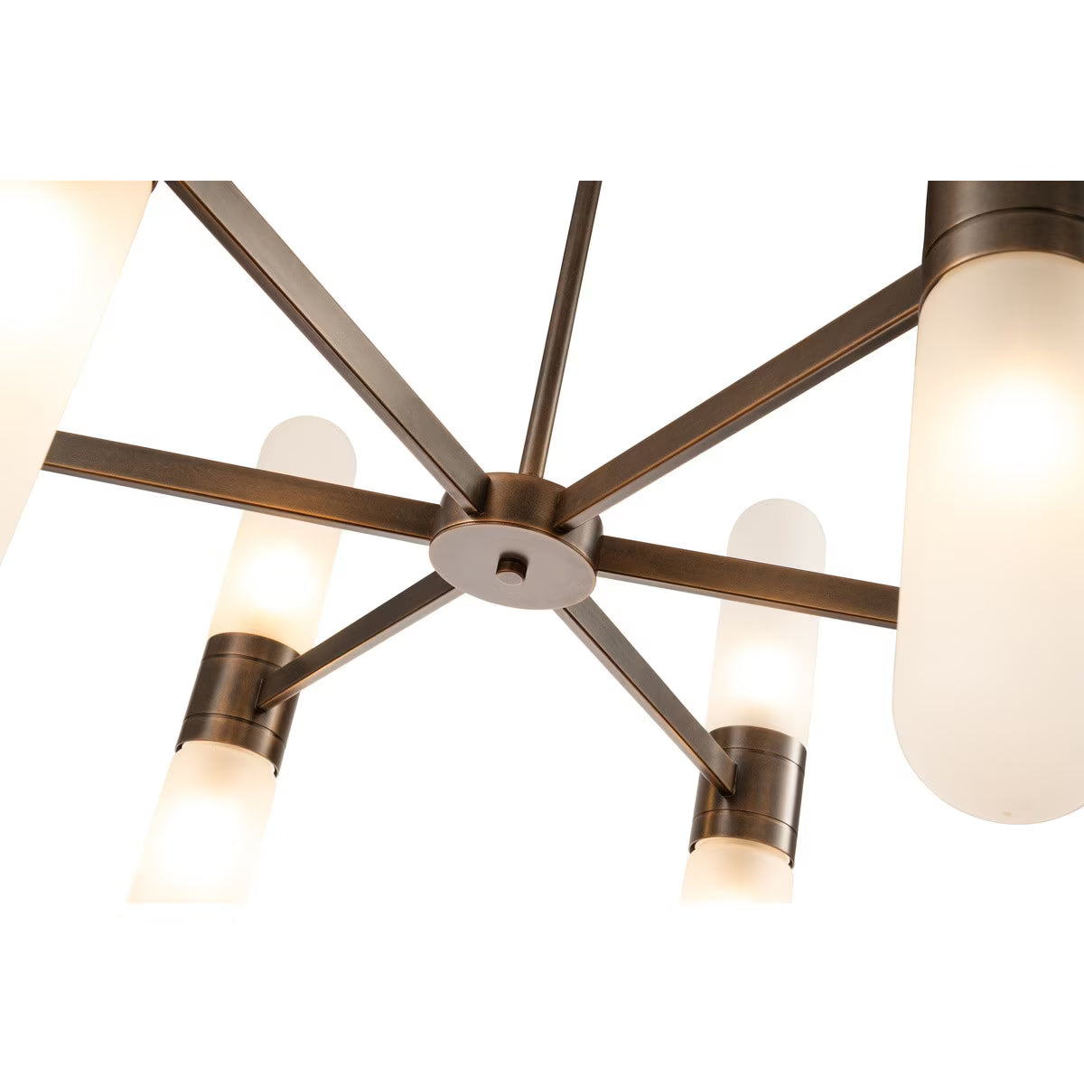 Hepburn 12 Light 6 Arm Pendant Antique Brass