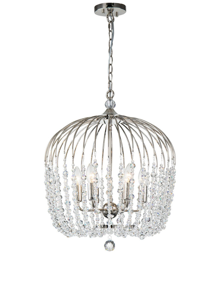 Evelyn 6 Light 48CM NICKLE,BLACK