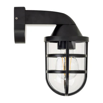 Marina Polycarbonate Black Wall Light