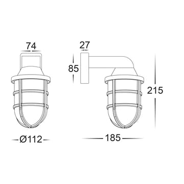 Marina Polycarbonate White Wall Light