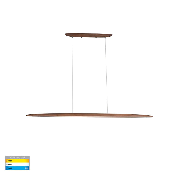 Noce Walnut Timber 1300mm Linear Pendant