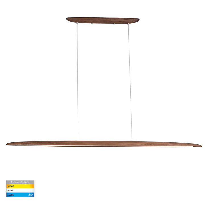 Noce Walnut Timber 1800mm Linear Pendant