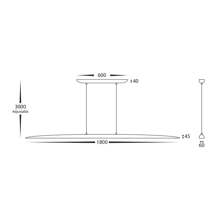Noce Walnut Timber 1800mm Linear Pendant