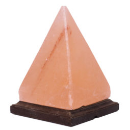 Pyramid Salt Lamp – Timber Base (12V-12W)