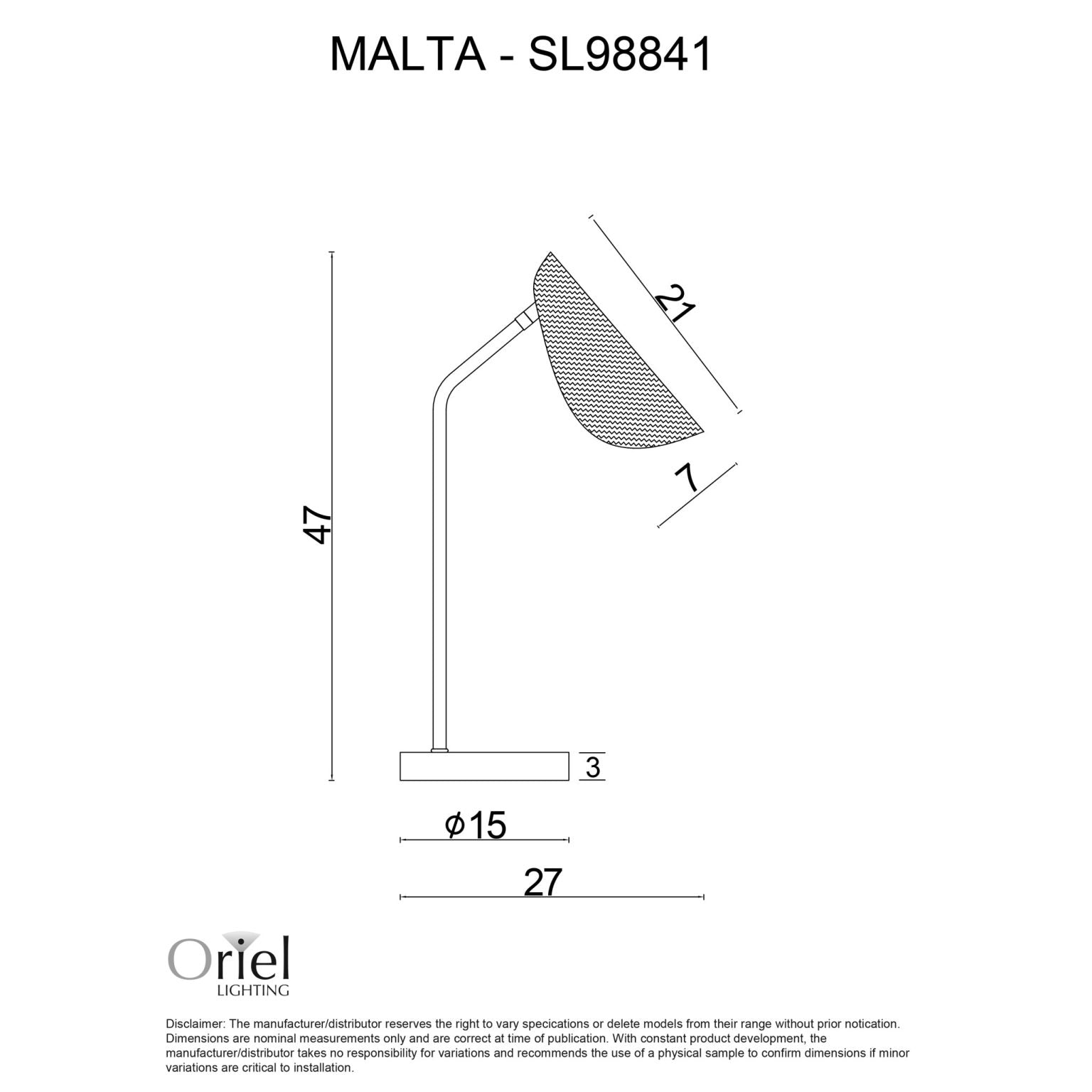 MALTA TABLE Rattan Table Lamp