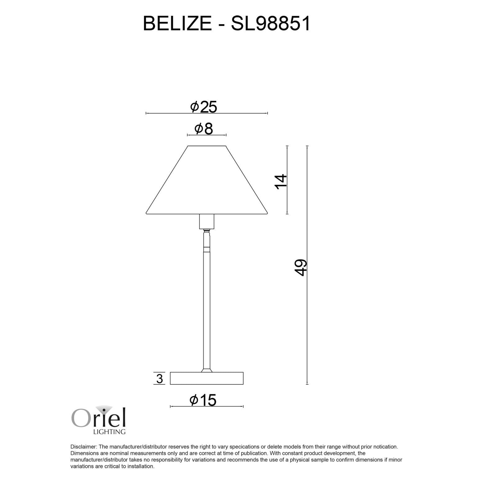 BELIZE TABLE Rattan Table Lamp