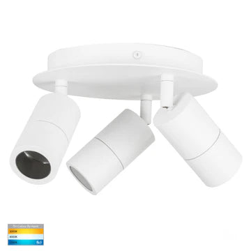 Tivah White 3 Light Round Plate