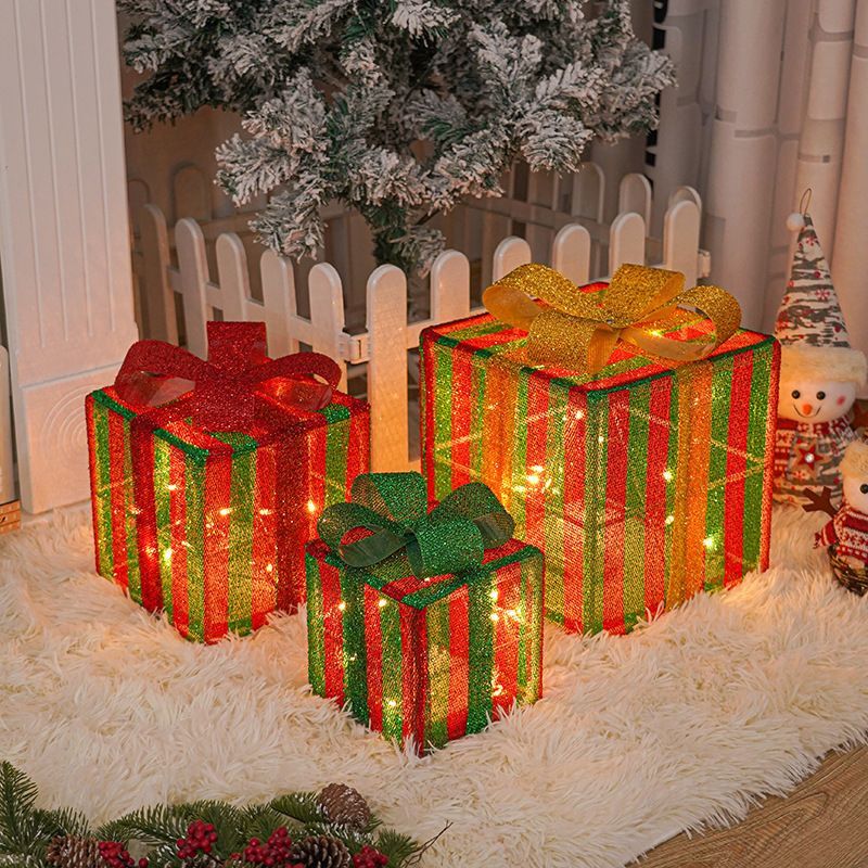 Christmas gift box, LED decorative lights, holiday decor, festive room decoration, battery operated Christmas lights, gift box lights, Australian Christmas decorations - Christmas - Size 2