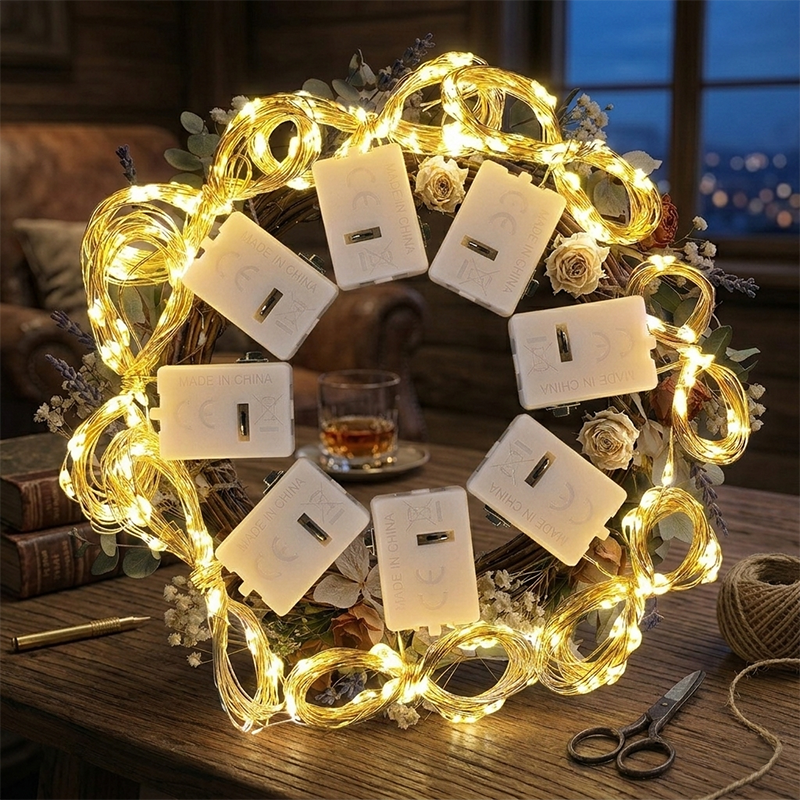 24 Battery Operated Fairy Lights [3 Modes] 7ft 20 LED Mini Twinkle String Lights Waterproof Silver Wire Firefly Starry Sky Lights for Weddings, Mason Jars, Christmas Decorations, Warm White