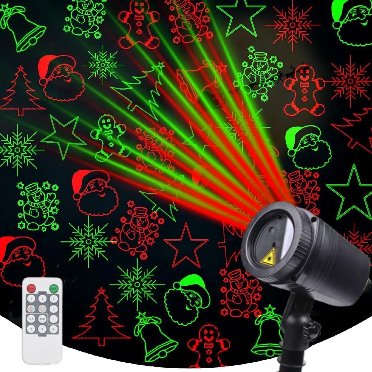 Christmas Laser Projector Lights, LED Projection Lights with Remote, Christmas Lights Projector Star Laser Lights (Multi-Colored)