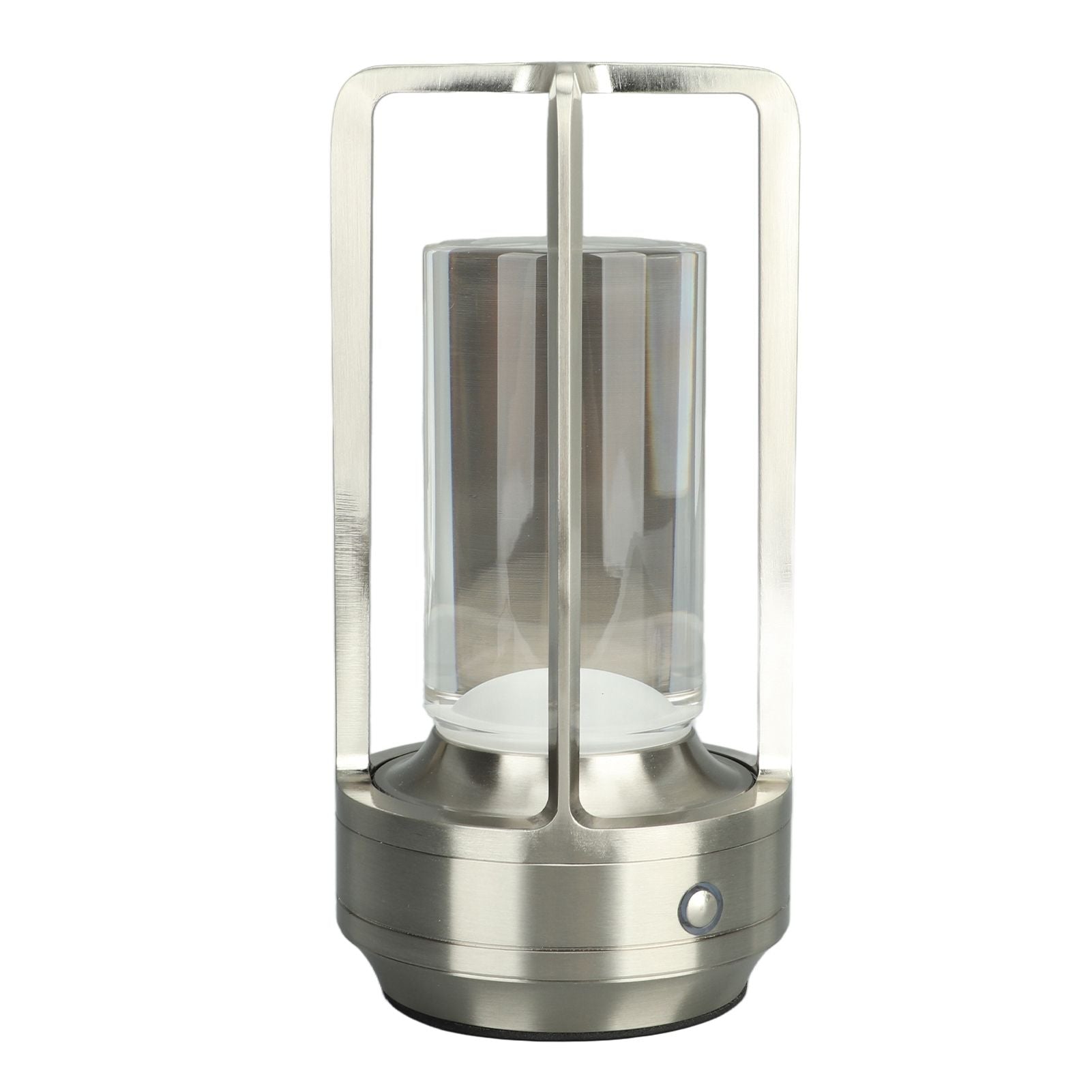 Cordless Table Lamp 3 Colors Stepless Dimming LED Table Lamp Rechargeable Touch Lamp Bedside Nightstand Lamp Silver