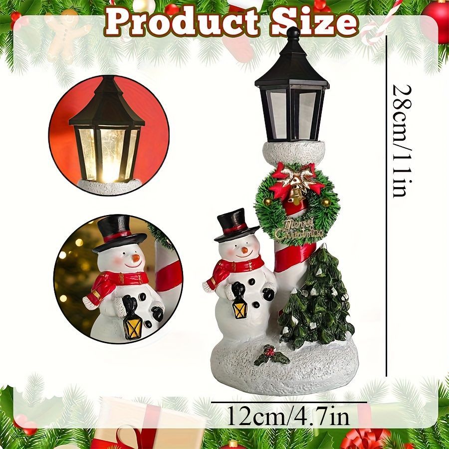 Christmas Lanterns Christmas Night Lights Holiday Decor Santa Night Lights - White - Size 1