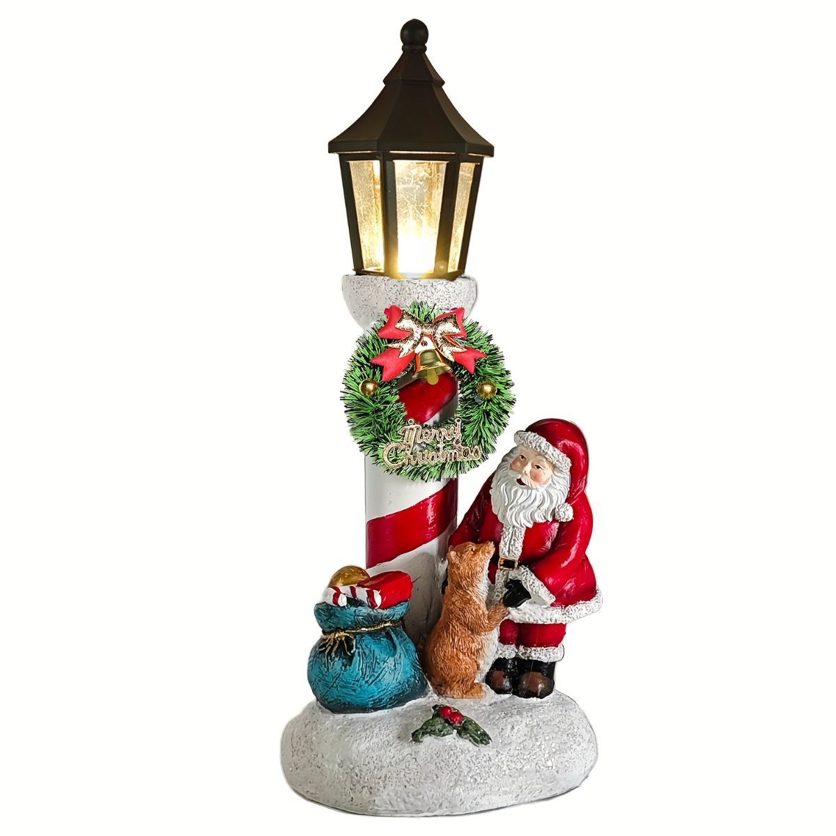 Christmas Lanterns Christmas Night Lights Holiday Decor Santa Night Lights - White - Size 2
