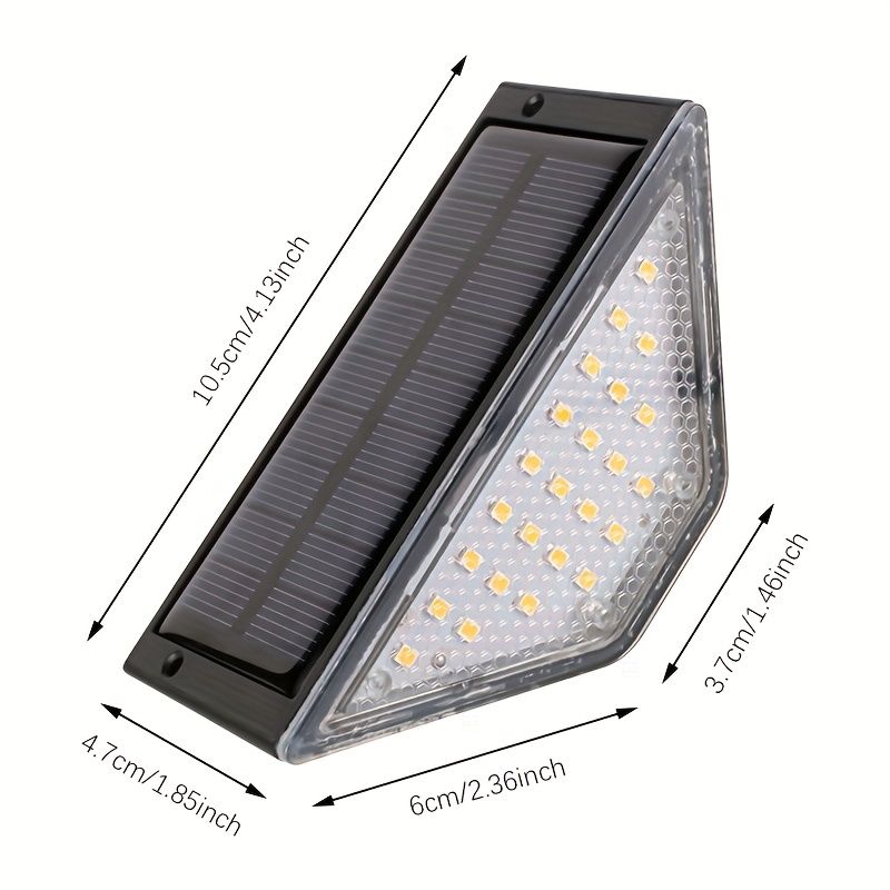 Black Solar-Powered Night Lights LED Night Lights 8-Pack Night Lights Garden Lighting
