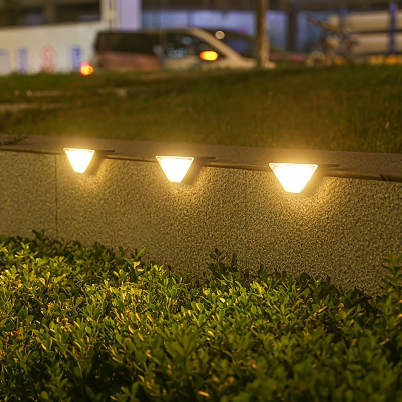 Black Solar-Powered Night Lights LED Night Lights 8-Pack Night Lights Garden Lighting