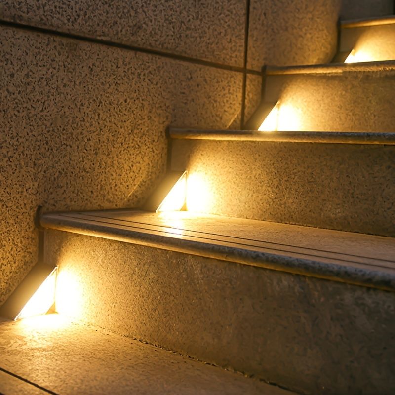 Black Solar-Powered Night Lights LED Night Lights 8-Pack Night Lights Garden Lighting