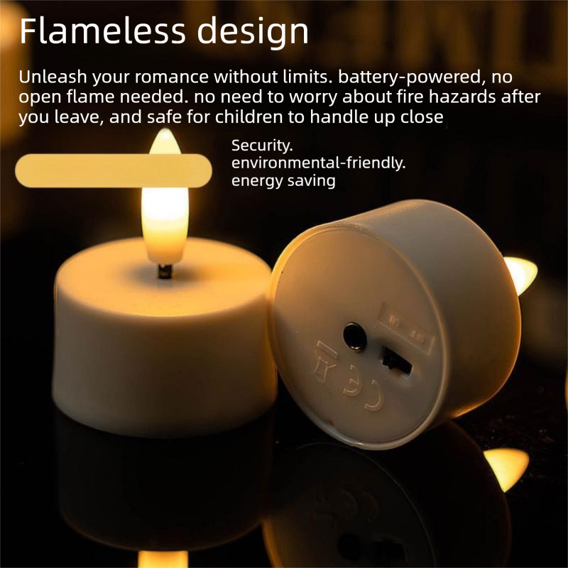LED Rechargeable Flameless Candle Night Light Set (12 Units, with Lampshade)– USB Charging Decorative Tea Light Ambient Lighting for Christmas & Home Decor