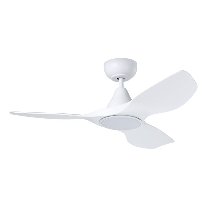 SURF 40 White ceiling fan with LED light
