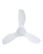 SURF 40 White ceiling fan with LED light