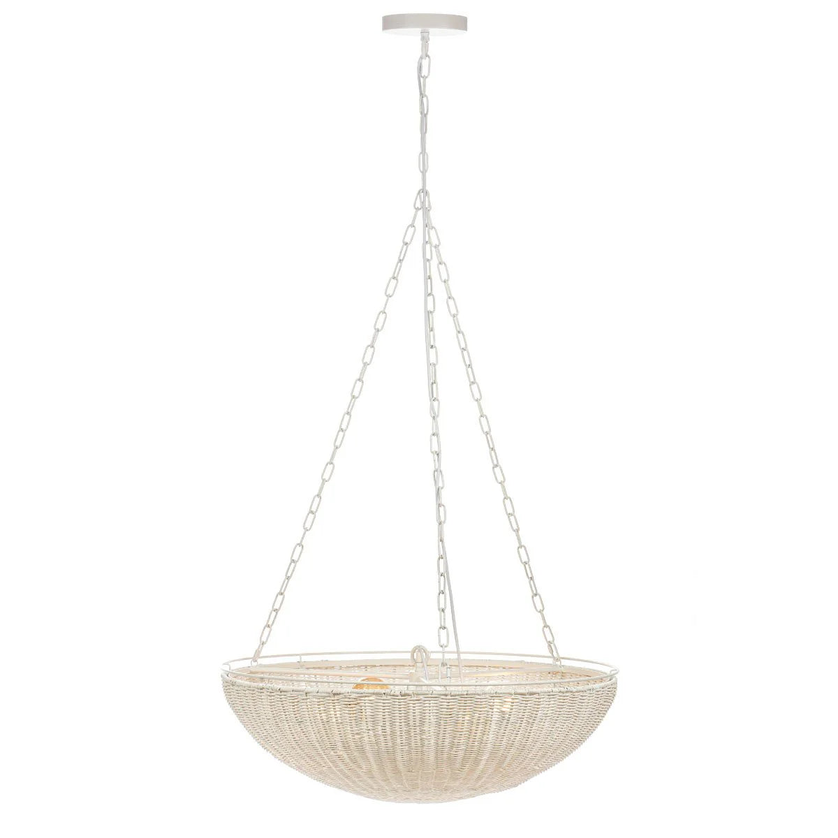 Cali Rattan Pendant-White