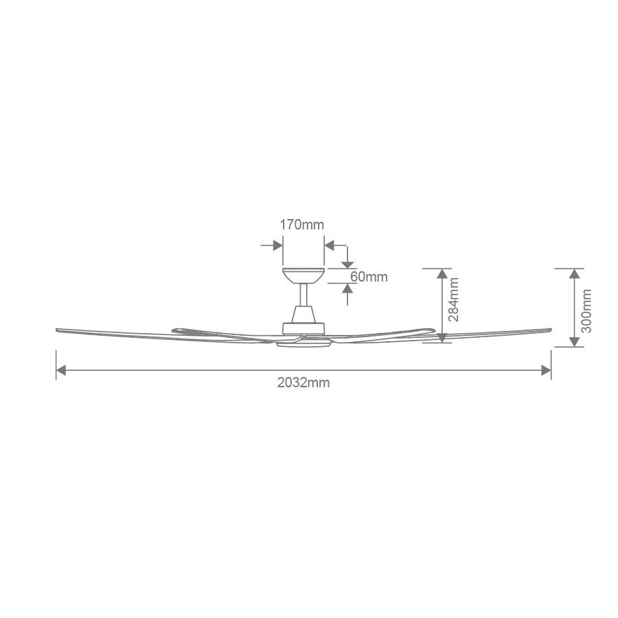 Domus GLIDE 80 Inch DC 6 Blade Ceiling Fan