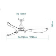 Martec Wave Titanium 52" DC Ceiling Fan with Remote / Light photo 3