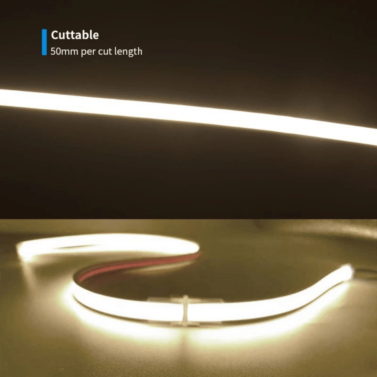 10mm | 10W/m 4000ºK | IP68 | COB Dot Free LED Strip Light – Cosmo ...