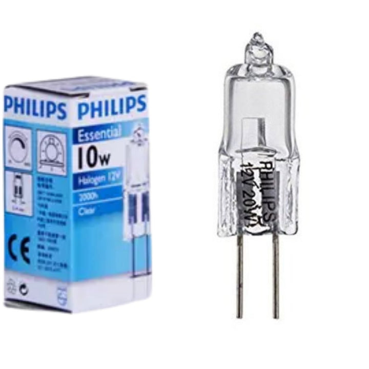 12 Volt 10 Watt 100 Lumen G4 Base Bi-Pin Halogen Light Bulb by Philips Philips, Incandescent Light Bulbs, 12v-10w-bi-pin-philips-halogen