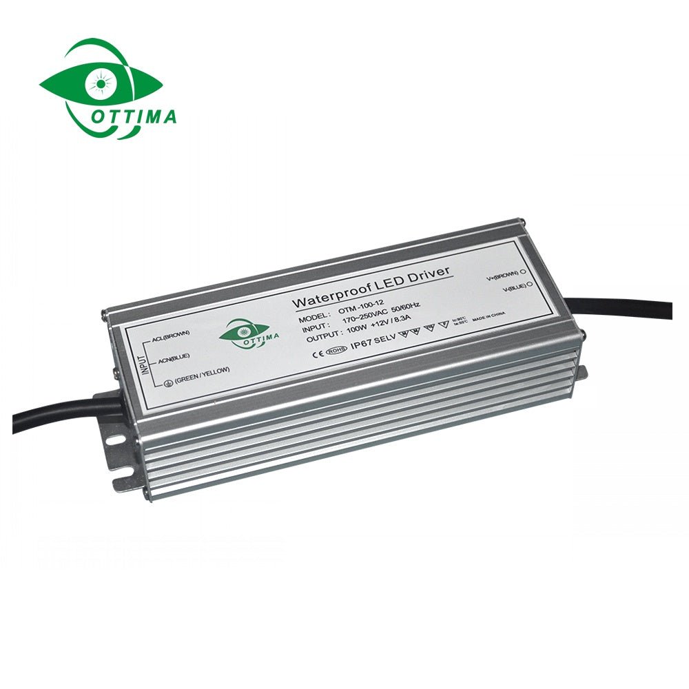 12v 100w Waterproof IP67 LED Driver LED Power Supply – Cosmo Lighting ...
