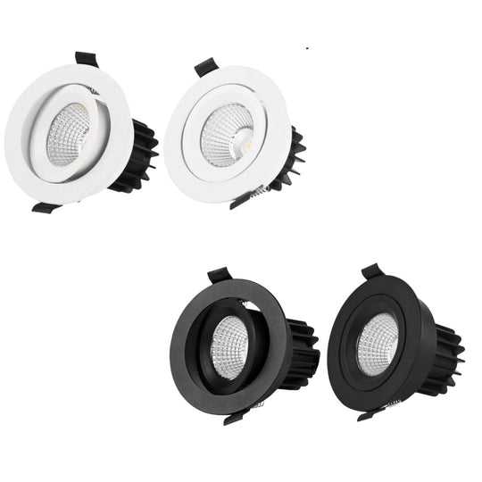 EYRE 13W Tri-Colour Dimmable COB Low-glare Tiltable LED Downlight 90mm Cut Out