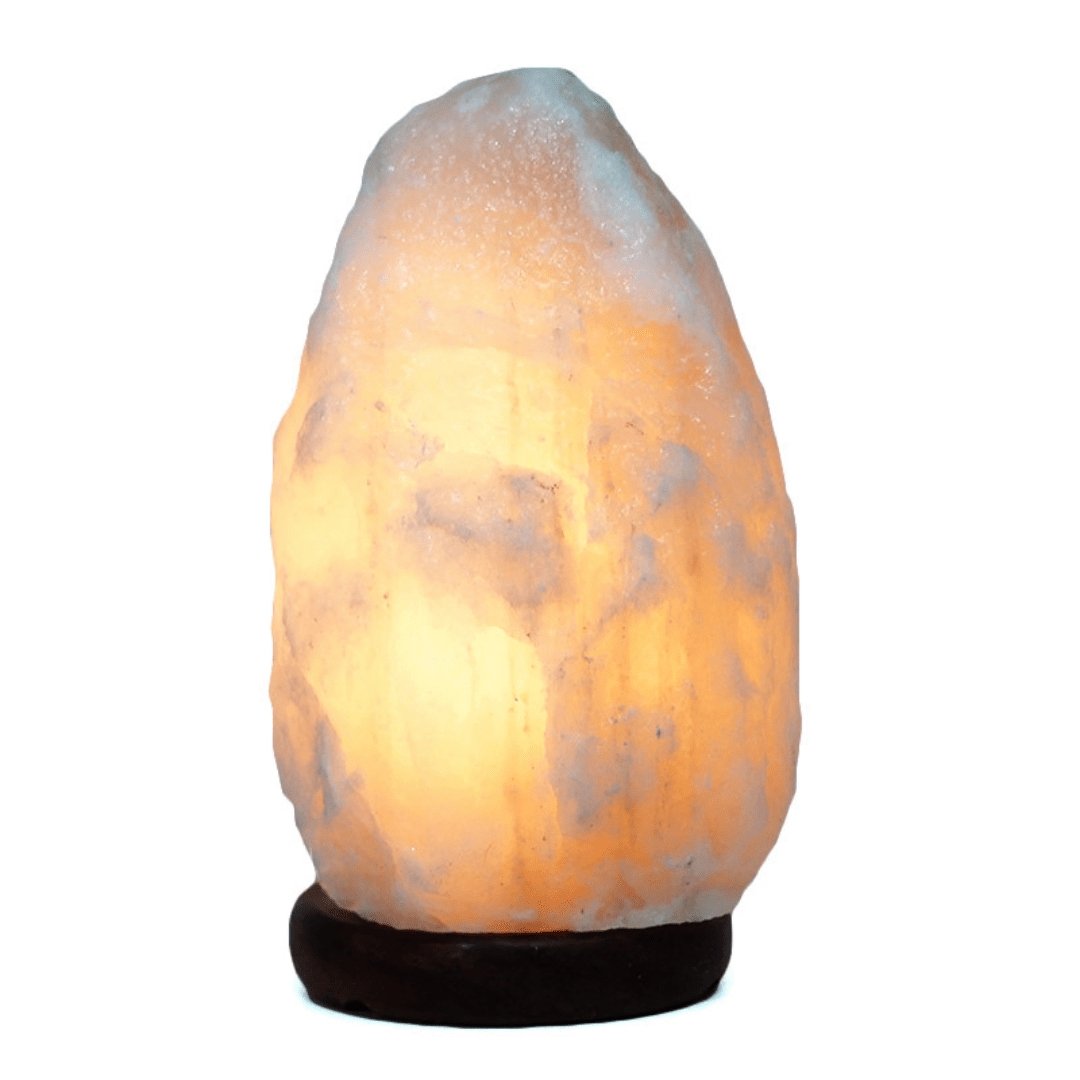 2-3kg White Himalayan Salt Lamp on Timber Base Green Earth Lighting Australia, Salt lamp, 2-3kg-white-himalayan-salt-lamp-on-timber-base